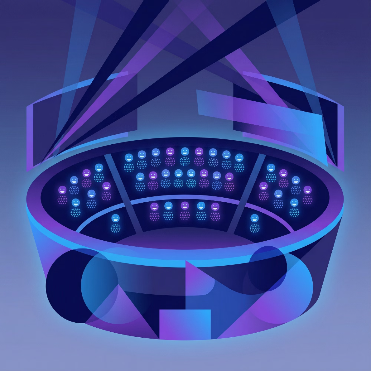 Stylised arena interior